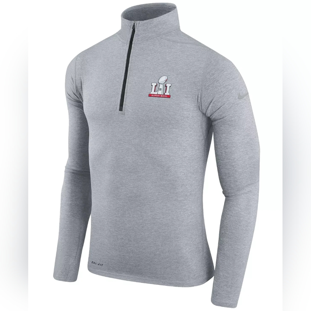 NIKE Super Bowl LI Element Grey Quarter Zip Pullover XS